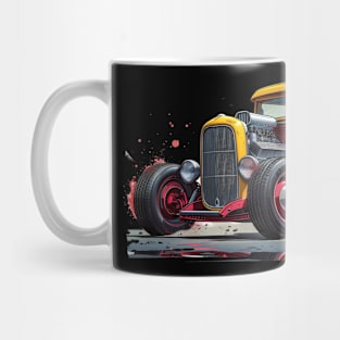 Yellow Hot Rod Truck Custom Classic Truck Retro Style Hot Rod Mug